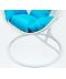 Фото, картинка, изображение Подвесное кресло-качалка кокон B-183A бело-голубое