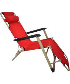 Фото, картинка, изображение Шезлонг лежак Bonro 180 см красный