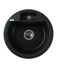 Фото, картинка, зображення Гранітна мийка Globus Lux GURON чорний 480мм-А0002