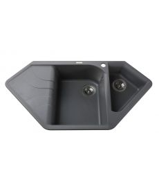 Фото, картинка, зображення Гранітна мийка Globus Lux GARDA сірий металік 1000х500мм-А0003