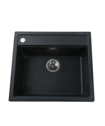 Фото, картинка, зображення Гранітна мийка Globus Lux VOLTA чорний 570х510мм-А0002
