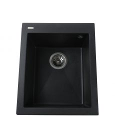 Фото, картинка, изображение Гранитная мойка Globus Lux LAMA черный металлик 410х500мм-А0001
