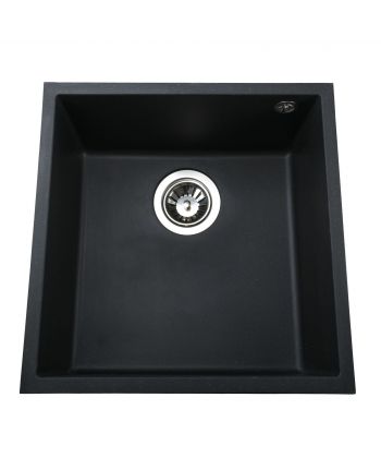 Фото, картинка, зображення Гранітна мийка Globus Lux AMMER пiдстiльна, чорний 440х440мм-А0002