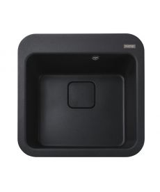 Фото, картинка, зображення Гранітна мийка Globus Lux BARBORA чорний металік 510х510мм-А0001