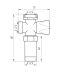 Фото, картинка, изображение Кран вентильный для стиральной машины Q PROFESSIONAL 3/4″x3/4″x3/4″с удлинителем NV-QP170