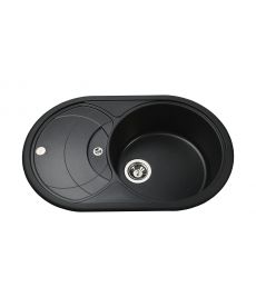 Фото, картинка, зображення Гранітна мийка Globus Lux LUISE чорний металік 780х500мм-А0001