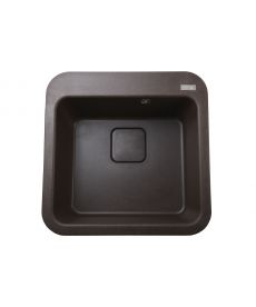 Фото, картинка, зображення Гранітна мийка Globus Lux BARBORA коричневий 510x510мм-А0006