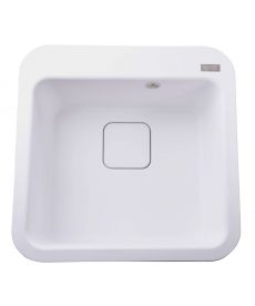 Фото, картинка, зображення Гранітна мийка Globus Lux BARBORA білий 510х510мм-А0007