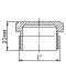 Фото, картинка, зображення Заглушка латунна 1″ЗР ливарна з отвором 1095-1Б