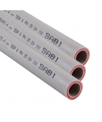 Фото, картинка, зображення Труба Sabi PPR Fiber PIPE ф20*3.4mm PN 25 зі скловолокном