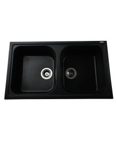 Фото, картинка, зображення Гранітна мийка Globus Lux MALAREN чорний 860х500мм-А0002