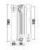 Фото, картинка, изображение Радиатор алюминиевый секционный GALLARDO ALPOWER 500/96 (кратно 10)