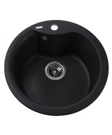Фото, картинка, зображення Гранітна мийка Globus Lux ORTA чорний 485мм-А0002