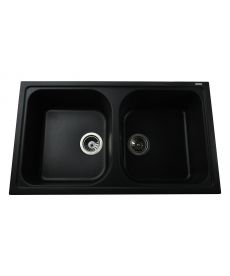 Фото, картинка, зображення Гранітна мийка Globus Lux MALAREN чорний металік 860х500мм-А0001