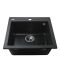 Фото, картинка, зображення Гранітна мийка Globus Lux AOSTA чорний 490x455мм-А0002