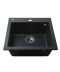 Фото, картинка, зображення Гранітна мийка Globus Lux AOSTA чорний металiк 490x455мм-А0001