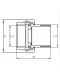 Фото, картинка, изображение Сгон американка прямая латунная 1/2″ВР х 1/2″НР штампованная с резиновой прокладкой Б0809А